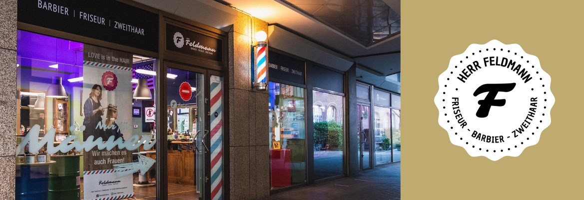 2 Eingänge = 2 Salonbereiche: rechte/hintere Tür -> LadiesCorner und linke/vordere Tür -> Herrensalon|Barbier